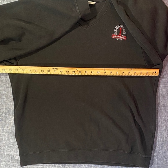 Cutter & Buck Joe Morgan Invitational V-Neck Pullover XL Black Pima Cotton Golf - Picture 9 of 11